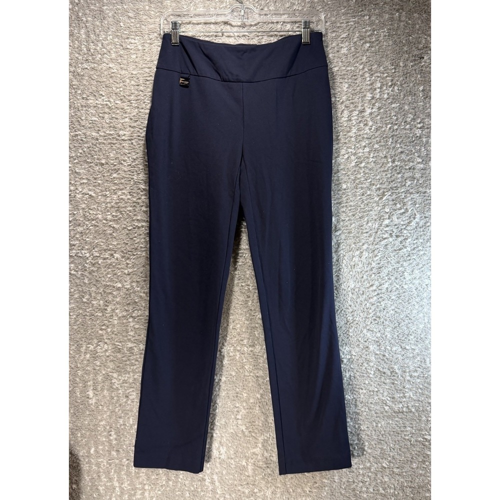 Lisette L Montreal Pull On Pants Size 2 Navy Tummy Control Nylon Viscose Preppy